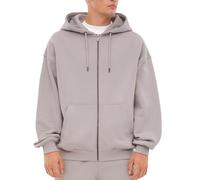 Johnny Urban Sweatjacke Damen & Herren Grau - Caleb - Oversized Kapuzenjacke mit Reißverschluss - Unisex Zip Hoodie - Weiche Innenseite - Sweatshirt Jacke Mit Kapuze