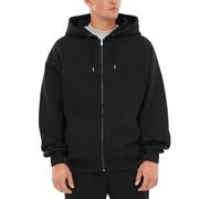 Johnny Urban Sweatjacke Damen & Herren Schwarz - Caleb - Oversized Kapuzenjacke mit Reißverschluss - Unisex Zip Hoodie - Weiche Innenseite - Sweatshirt Jacke Mit Kapuze