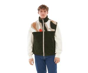 Johnny Urban Teddy Weste Damen & Herren Grün Beige - Bryson - 2 in 1 Fleeceweste zum Wenden - Warme Winterweste Kurz aus Teddyfleece & Nylon