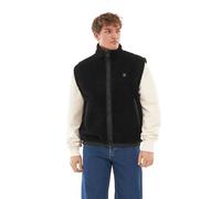 Johnny Urban Teddy Weste Damen & Herren Schwarz - Bryson - 2 in 1 Fleeceweste zum Wenden - Warme Winterweste Kurz aus Teddyfleece & Nylon