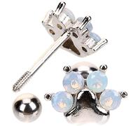 JOINPAYA 1 Paar Ohrstecker Damen Katzenpfoten Motiv S925 Silber Hautfreundlich Mädchenohrringe Trendiger Ohrschmuck für Teenager und Damen