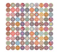 JOINPAYA 150 Stück Holzknöpfe 25mm Bunt Bemalt 2 Loch Knöpfe zum Basteln und Nähen Dekorative Nähknöpfe für Selbstgemacht Handwerk und Heimwerkerprojekte