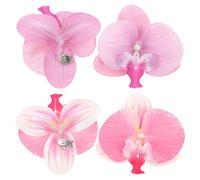 JOINPAYA 2 Paar Damen Sandalenclips Orchideen Blumen aus Kunststoff Abnehmbare Dekorative Schuhclips für Strandurlaub und Alltag Leichtes Schuhaccessoire In Pink und Flieder