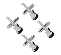 JOINPAYA 2 Paar Manschettenknöpfe Herren aus Aluminiumlegierung Elegante Gitarren Form Langlebige Hemdknöpfe für Business und Festliche Anlässe