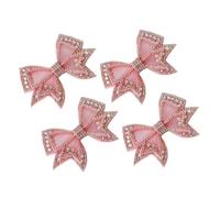 JOINPAYA 2 Paar Strass Schuhclips mit Schleife Abnehmbare Schleifen Schuhanhänger aus Strapazierfähigem Material Funkelnede Schuhverzierung für Damen und Geeignet für High Heels und Flache