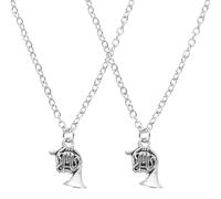 JOINPAYA 2 Stück Halsketten mit Waldhorn Anhänger aus Robustem Metall Modische Damen Charme für Musikliebhaber Trendige Schmuckstücke für Alltag und Geschenk