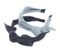 JOINPAYA 2 Stück pack Breite Jeans Haarbänder mit Übergroßer Schleife für Damen Weiches Hautfreundliches Haarband mit Stabilem Design Modischer Haarschmuck für Alltag und Make Up