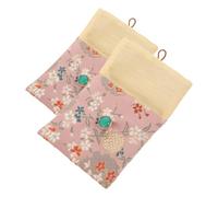 JOINPAYA 2 Stück Schmuckbeutel für Damen mit Chinesischer Stickerei Reise Schmuckorganizer aus Stoff und Kunststoff Elegant und Praktisch für Ohrringe und Armbänder im Alltag und Reisen