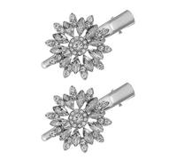 JOINPAYA 2 Stück Strass Haarspangen mit Blütenmotiv Seitliche Haarnadeln für Damen Dekorative Haarclips für Alltag und Festliche Frisuren