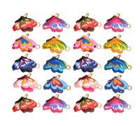 JOINPAYA 20 Stück Schmetterlinge Anhänger aus Legierung Bunte Selbstgemacht Charme zur Schmuckherstellung für Halsketten Armbänder und Ohrringe