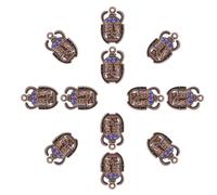 JOINPAYA 30 Stück Ägyptische Kleiner Skarabäus Anhänger aus Metall mit Kristallbesatz 26x16mm Selbstgemacht Schmuckherstellung für Halsketten Armbänder Schlüsselanhänger