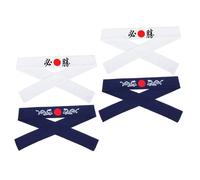 JOINPAYA 4 Stück pack Samurai Stirnbänder aus Baumwolle Japanische Sport Bandanas Schweißfrei und Atmungsaktiv Herren Zubehör für Karate und Workouts