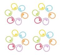 JOINPAYA 50 Metall Maschenmarkierer Spiralform Bunte Häkelclips Abnehmbar Strickzubehör für Socken und Pullover 50 Stück