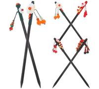 JOINPAYA 6 Stück Haarstäbchen mit Blumen und Quastenmotiv Leichter Vintage Haarstab für Frauen für Geburtstage und Elegante Hochsteckfrisuren