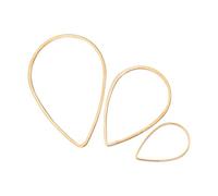 JOINPAYA 60 Stück Goldfarbene Kupfer Charme Ohranhänger in 3 Größen 22x32mm 17x25mm 11x16mm für Selbstgemacht Schmuckherstellung und Bastelzubehör für Frauen und Mädchen