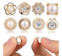 JOINPAYA 8 Stück Hijab Magnetnadeln ohne Nähen Magnetische Sicherheitsknöpfe aus Metall Vielseitige Schal und Kleidungsbefestigung Schadenfreien Halt ohne Löcher