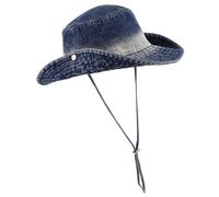 JOINPAYA Cowboy Bucket Hat Jeanshut Aus Baumwoll Denim Mit Breiter Krempe Atmungsaktiver Robuster Unisex Sonnenhut Für Wandern Angeln Und Freizeit