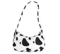 JOINPAYA Damen Schultertasche mit Kuhmuster Leichte Armpit Tasche mit Kette Mittelgroße Umhängetasche für Alltag Party und Shopping