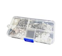 JOINPAYA Edelstahl Schuhclips Satz 50 Teile Selbstgemacht Schuhschnallen Zubehör in Zwei Größen Klein Langlebige Schuhdekoration für Heimwerker