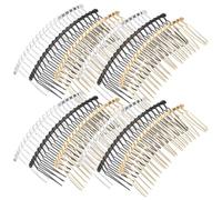 JOINPAYA Haarkämme Metall 12 Stück mit 20 Zähnen Haarkamm Haarnadel Dekoration Haarknoten Stift 7,5 X 3,5cm für Damen und Mädchen für Hochzeiten und Tägliche Frisuren