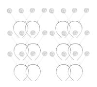 JOINPAYA Mars Accessoires 12 Stück Glitzer Haarbänder mit Gepuderten Schaumstoffkugeln Dekorative Kopfbedeckungen für Damen Geeignet für Halloween Cosplay und Partys