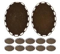 JOINPAYA Ovale Cabochon Fassungen aus Kupfer 18X25mm 40 Stück Hohlrand Rohlinge für Haarnadeln im Antik Stil Schmuckzubehör für Selbstgemacht Cabochon Schmuck und Haarschmuck