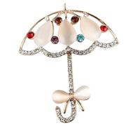 JOINPAYA Regenschirm Brosche Damen Anstecknadel aus Legierung mit Strass Farbecht Langlebig Modische Kleidung und Taschen Brosche Zufällige Farbe Zufällige Farbe