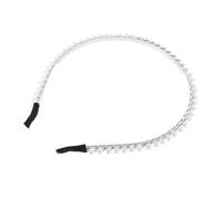 JOINPAYA Schmales Perlen Haarband Silber Metall Brautstirnband Haarschmuck für Hochzeitsgäste und Brautfrisur Damen