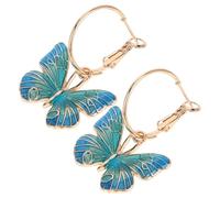 JOINPAYA Schmetterlings Ohrhänger Damen Gothic Stil Öltropfen Design Leichte Bunte Metall Ohrringe für Alltag und Party