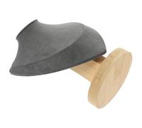 JOINPAYA Schmuckständer Halsketten Organizer aus Bambus Holz Mittelgroß Grau mit Büste Schmuckvitrine für Boutique und Zuhause