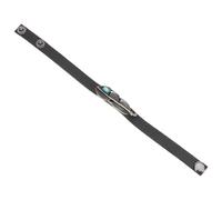 JOINPAYA Türkis Lederarmband Retro Armband Paar Armband mit Metallfedern Schwarz Antik Grün Vintage Freundschaftsarmband für Männer und Frauen