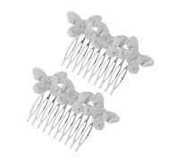 JOINPAYA Vintage Metall Haarkamm Schmetterling 2 Stück Seitlicher Haarschmuck für Damen Brautjungfern und Hochzeit Dekorativer Haar Accessoire mit Legierung Vielseitig für Brautfrisuren