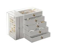 jojnsha Staubdichter Wasserdichter Acryl Schmuck Aufbewahrungskoffer Mit Sicherem Deckel Versiegelter Staubdichter Organizer Für Verschiedene Accessoires Versiegelte Aufbewahrung