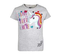 JoJo Siwa Unicorn Dream Girls T-Shirt Heather Grey 12-13 Years | Ages 5-15, Childrens Clothes, YouTube Electro Pop Music Kids Top, Tweens & Teens Sizes, Birthday Gift Idea
