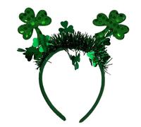 jojobasec StPatricks Festival Feier Stirnband Party Pailletten Kleeblatt Blume Haarreifen Party Stirnband Irisches Haarschmuck
