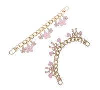 jojofuny 2 Stück Blumen-anhänger Kettenriemen Langlebiger Legierung Verstellbare Handtaschenverlängerung Ersatzkette für Geldbörsen Umhängetasche und Schultertasche Modisches Accessoire für