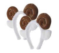 jojofuny 2 Stück-pack Schafshorn Plüsch Stirnband mit Süßen Schafsohren Haarreif aus Stoff für Einfache Anwendung und Cartoon Cosplay Partyzubehör