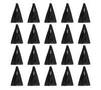 jojofuny 20 Stück Wiederverwendbare Schwarze Einkaufstaschen mit Doppelgriffen Faltbare Stoffbeutel für Lebensmittel Vielseitige Tragetaschen für Einkauf Schule Strand und Reisen