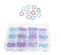 jojofuny 240 Herzförmige Maschenmarkierer aus Metall mit Verschluss Bunte Strick und Häkelmarkierer für Selbstgemacht Garnprojekte Abnehmbare Langlebige Garnmarkierungen zum Nähen und