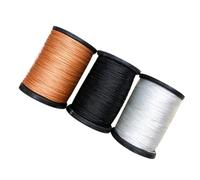 jojofuny 3 Rollen Buchbindergarn und Nähgarn Gewachst in Schwarz Weiß und Braun mit Papierkern für Hand und Maschinennaht Beim Nähen und Reparieren