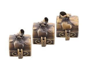 jojofuny 3 Stück Vintage Anhänger aus Antikem Kupfer mit Floraler Gravur Aufklappbar Schmuckanhänger für Halsketten und Selbstgemacht Schmuck zur Aufbewahrung von Erinnerungsstücken