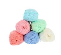 jojofuny 6 Rollen Baumwollgarn zum Stricken und Häkeln Flexible DIY baumwollfäden für Handarbeiten Weiches Reißfestes Garn für Schmuckherstellung Heimdekoration und Babyausstattung