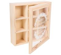 jojofuny Holz Aufbewahrungsbox mit 9 Fächern Quadratisch Schmuckkasten aus Acryl und Holz zur Organisation von Schmuck und Kleinen Gegenständen Moderner Organizer für Zuhause