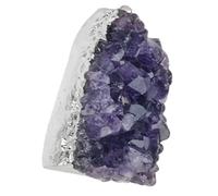 jojofuny Natürlicher Amethyst Anhänger Kristall Cluster Schmuckstein Dekorativer Charme mit Aufhängevorrichtung für DIY Halsketten und Feng Shui Accessoires