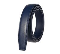 Jojomino 3,0cm breiter Ledergürtel ohne Schnalle Gürtel Männer/Frauen Lässiger dekorativer Gürtel 110-130cm, Blau, 130cm