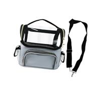jojomis Make-up-Tasche, Reise-Kosmetikkoffer, transparenter Make-up-Pinselhalter mit verstellbaren Trennwänden, wasserdicht, 24 x 14 x 24 cm, Hell, blau, 1 Stück