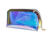 jojomis Schillernde holografische Make-up-Tasche, Kulturbeutel, Organizer, TPU-Material, Reise-Kosmetiktasche für Bürogeschenke, Mehrfarbig, 22cmx8cmx11cm, 1 Stück