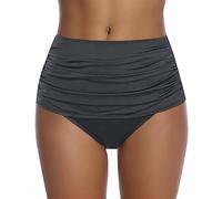 JokeLomple Damen-Badeanzug mit hohem Rüschenboden, taillierter Bikini-Slip, Badebekleidung, Tankinis-Set#1