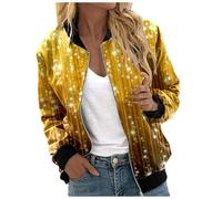 JokeLomple Jacke Damen Jacken Kunstleder mit Fransen Elegant Jacken Pailletten Jacke Kurz Oberteile Modische Quasten Motorrad Kurzmäntel Bikerjacke Festliches Outfit Pailettenjacke Slim Fit #1