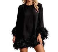 JokeLomple Lässiges, ärmelloses Midikleid mit Rundhalsausschnitt aus natürlichem Leinenmischgewebe, fließendes Sommerkleid im Boho-Stil mit Seitenschlitzen